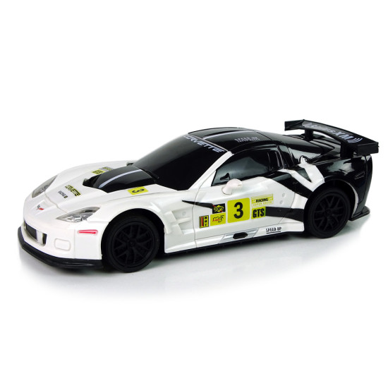 Sportinis automobilis R/C 1:24 Corvette C6.R baltoas 2.4 G žibintai 9736 - Žaislai Sportinis automobilis R/C 1:24 Corvette C6.R baltoas 2.4 G žibintai Radijo bangomis valdomi žaislai
