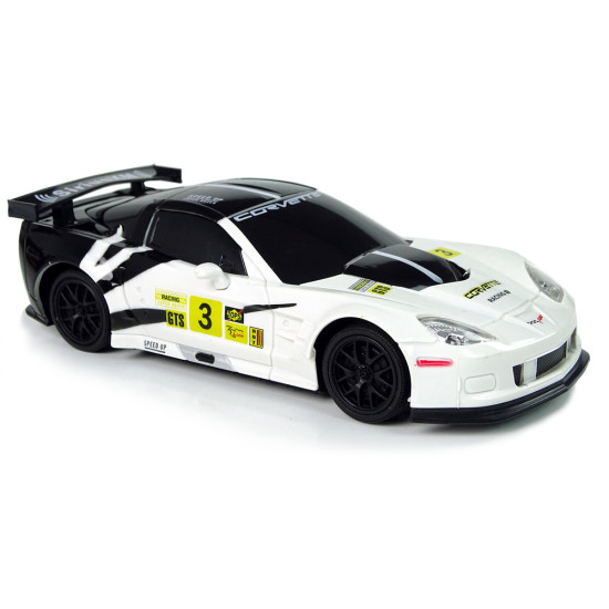 Sportinis automobilis R/C 1:24 Corvette C6.R baltoas 2.4 G žibintai 9736 - Žaislai Sportinis automobilis R/C 1:24 Corvette C6.R baltoas 2.4 G žibintai Radijo bangomis valdomi žaislai