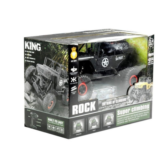 Auto Zdalnie Sterowane Jeep R/C 1:18 Czarne Radijo bangomis valdomi žaislai