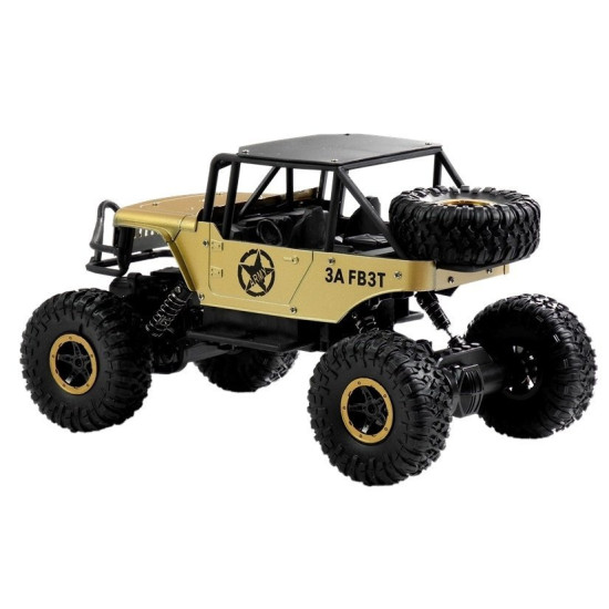 Nuotoliniu būdu valdomas džipas R/C 1:18 Auksinis Radijo bangomis valdomi žaislai