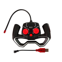 Nuotoliniu būdu valdomas automobilis R/C 1:18 raudonos spalvos.