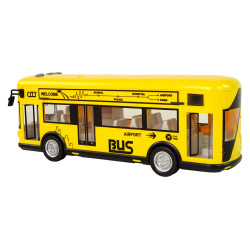 Geltonas miesto autobusas su garso ir šviesos efektu