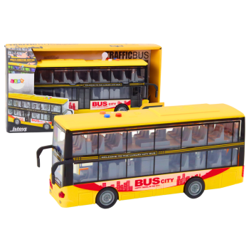 Жёлтый двухэтажный автобус со звуковыми и световыми эффектами