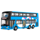 Dviaukštis turistinis autobusas su šviesos efektu Autobusai
