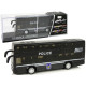 Juodas dviaukštis policijos autobusas Autobusai