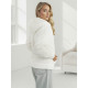 Moteriškas baltas džemperis su gobtuvu Mona JS/HH007/3 - Džemperiai Moteriškas baltas džemperis su gobtuvu Mona Džemperiai su gobtuvu