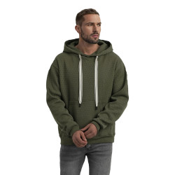 Vyriškas chaki džemperis su gobtuvu Carla