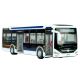 Baltas elektrinis miesto autobusas Autobusai