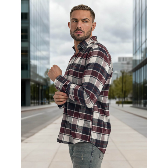 Vyriški bordo languoti marškiniai Marino Marškiniai