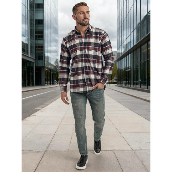 Vyriški bordo languoti marškiniai Marino Marškiniai