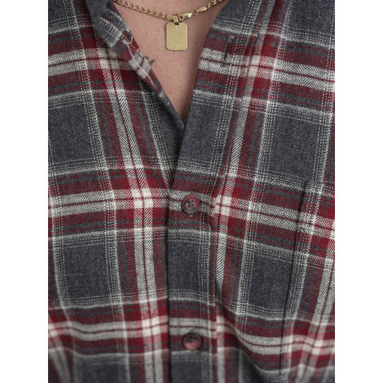 Vyriški bordo-pilki languoti marškiniai Marino Marškiniai