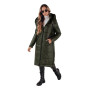 Women's long jacket in green Orvit