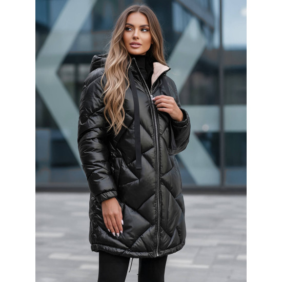 Juoda žieminė striukė Luter JS/5M3189/392Z