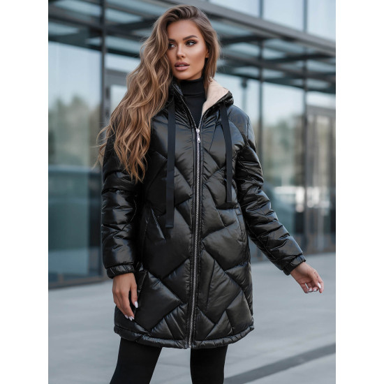 Juoda žieminė striukė Luter JS/5M3189/392Z