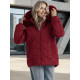 Moteriška bordo žieminė striukė su gobtuvu Levi