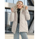Moteriška šviesiai pilka žieminė striukė su gobtuvu Levi Moteriškos striukės