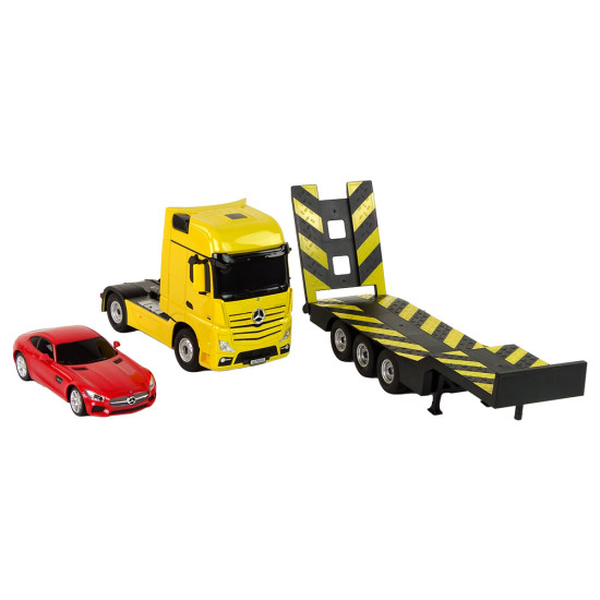 Vilkikas R/C Mercedes-Benz 1:26 Geltonas Raudonas Radijo bangomis valdomi žaislai
