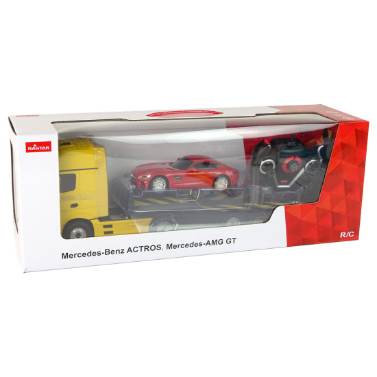 Vilkikas R/C Mercedes-Benz 1:26 Geltonas Raudonas Radijo bangomis valdomi žaislai