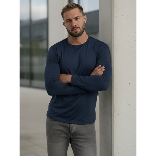 Vyriški tamsiai mėlyni marškinėliai Rojo Megztiniai