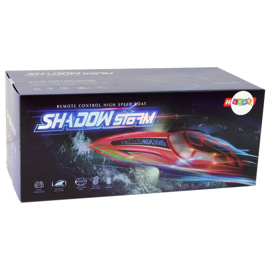 Motorinė valtis R/C 2.4G Raudona Radijo bangomis valdomi žaislai