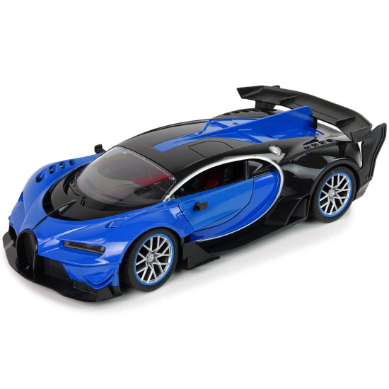 Nuotoliniu būdu valdomas sportinis automobilis LED priekiniai žibintai + R/C nuotolinio valdymo pultas 12749 - Žaislai Nuotoliniu būdu valdomas sportinis automobilis LED priekiniai žibintai + R/C nuotolinio valdymo pultas Radijo bangomis valdomi žaislai