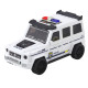 Baltas policijos automobilis su šviesos ir garso efektu Tarnybiniai automobiliai
