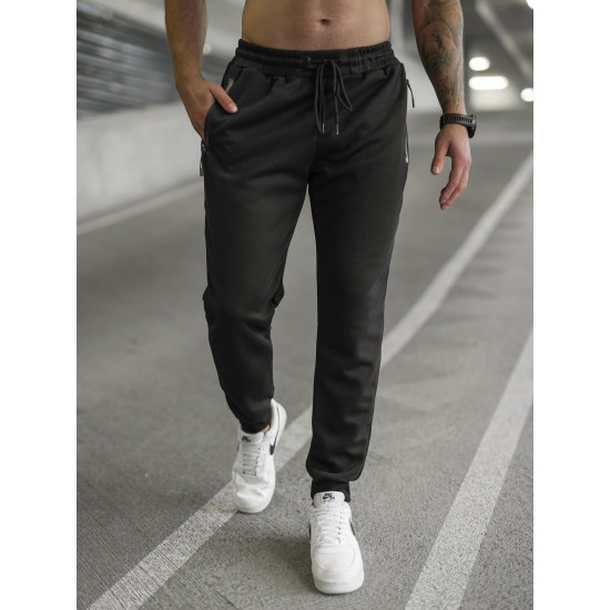 Vyriškos juodos kelnės Run Laisvalaikio kelnės