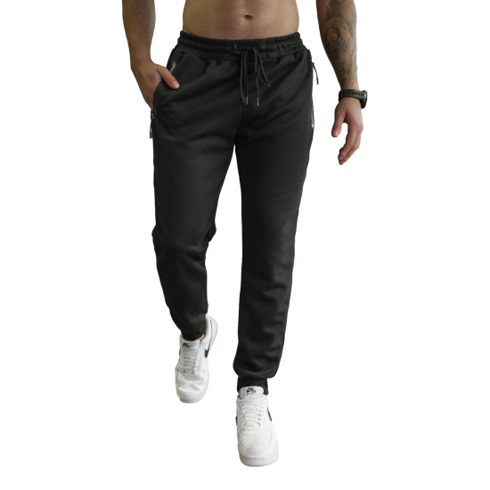 Vyriškos juodos kelnės Run Laisvalaikio kelnės