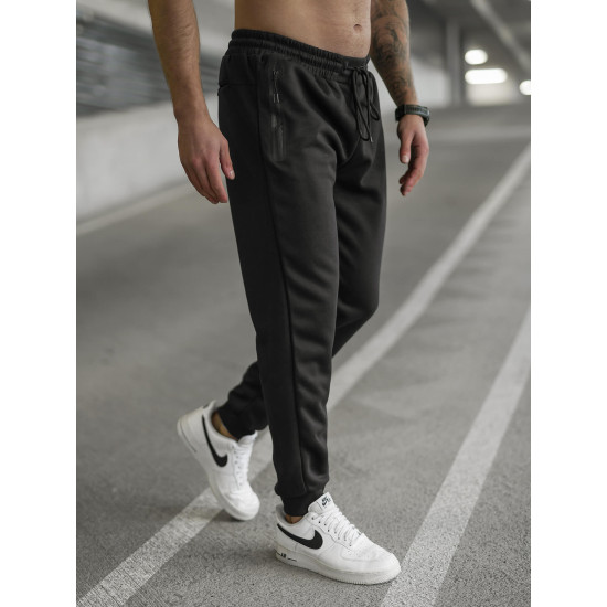 Vyriškos juodos kelnės Run Laisvalaikio kelnės