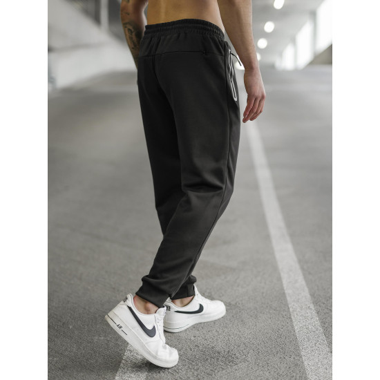 Vyriškos juodos kelnės Run Laisvalaikio kelnės