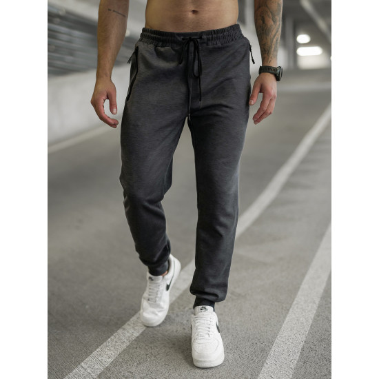 Vyriškos tamsiai pilkos kelnės Run Laisvalaikio kelnės
