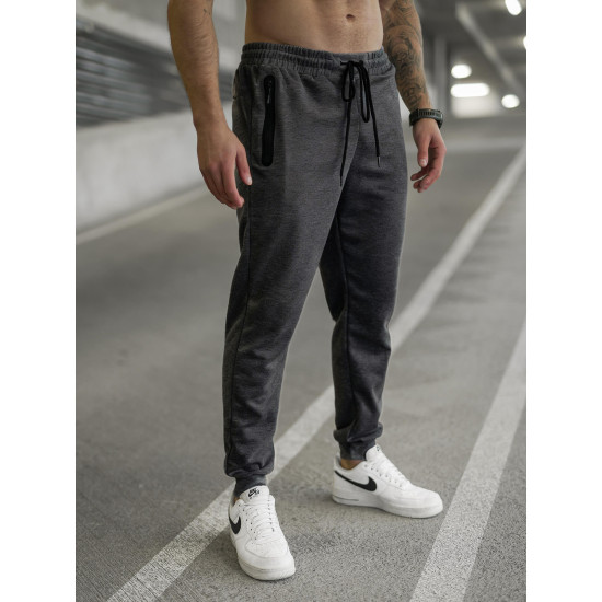 Vyriškos tamsiai pilkos kelnės Run Laisvalaikio kelnės