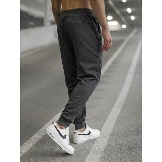Vyriškos tamsiai pilkos kelnės Run Laisvalaikio kelnės