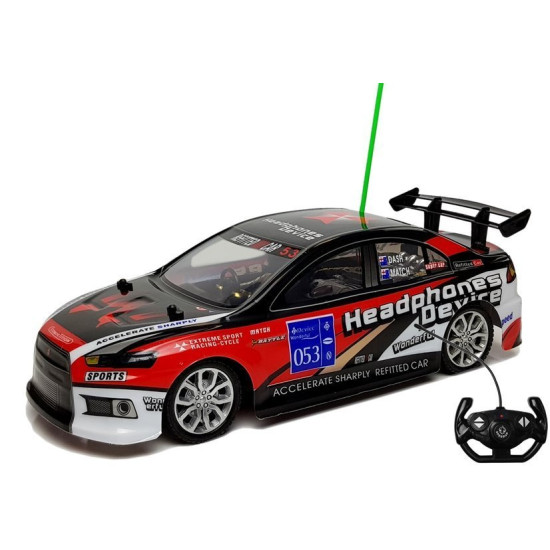 Nuotoliniu būdu valdomas sportinis automobilis R/C 27Mhz raudonas Radijo bangomis valdomi žaislai