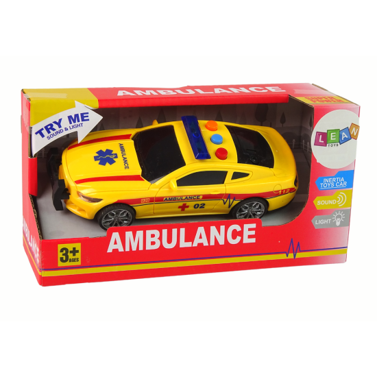 Sportinis geltonas greitosios pabalbos automobilis Tarnybiniai automobiliai