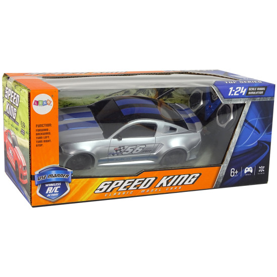 Nuotoliniu būdu valdomas R/C sportinis automobilis 1:24 Speed King Radijo bangomis valdomi žaislai