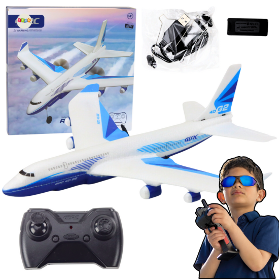 Remote Controlled Airplane R/C 4D-G2 Lights White Radijo bangomis valdomi žaislai
