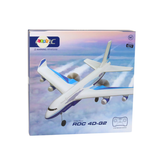 Remote Controlled Airplane R/C 4D-G2 Lights White Radijo bangomis valdomi žaislai