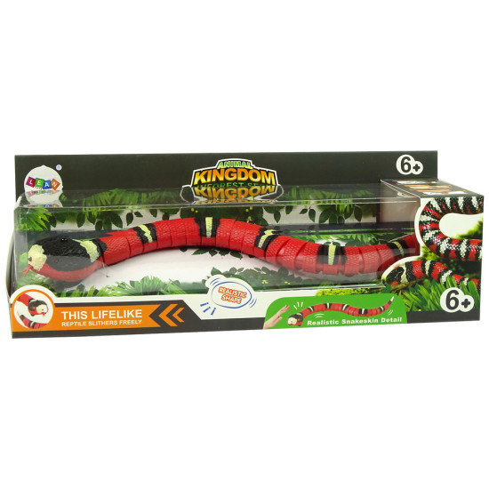 Nuotoliniu būdu valdoma gyvatė Touch Red Black Stripes Radijo bangomis valdomi žaislai