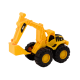 Geltonas statybinių mašinų rinkinys, ekskavatorius-savivartis Statyba ir žemės ūkis
