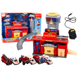 Gaisrinės stoties ligoninės valdymo centras su transporto priemonėmis