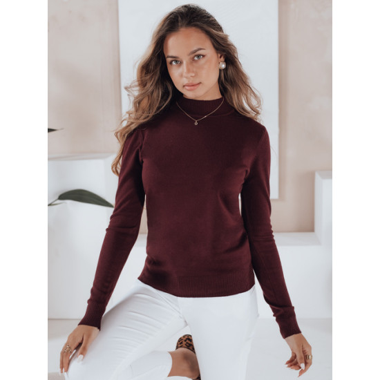 Moteriškas bordo megztinis Lena Moteriški megztiniai