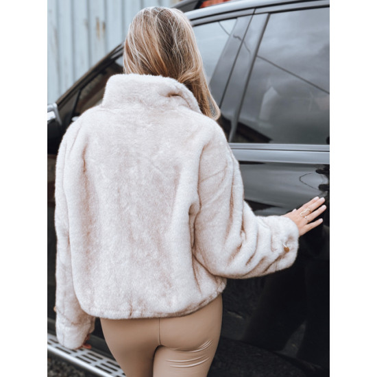 Moteriškas baltas trumpas kailinis paltas Ariel Moteriškos striukės