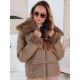 Moteriška ruda trumpa striukė su kailiu Flora Moteriškos striukės