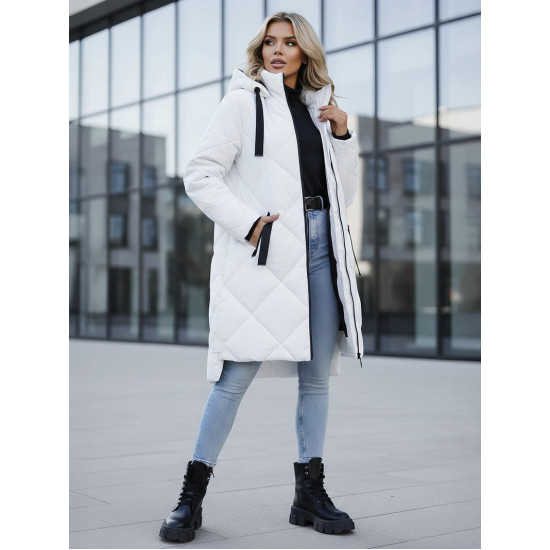 Ilga balta žieminė striukė Steper JS/5M3168/281Z