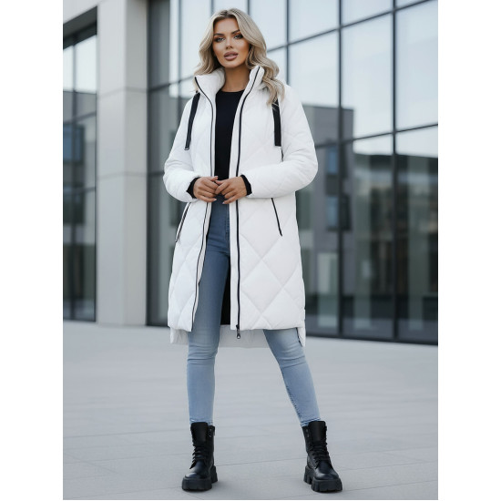 Ilga balta žieminė striukė Steper JS/5M3168/281Z