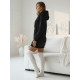 Moteriška juoda suknelė su gobtuvu Megan JS/YS10003/3