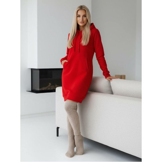 Moteriška raudona suknelė su gobtuvu Margaret JS/YS10005/18