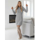 Moteriška šviesiai pilka suknelė su gobtuvu Margaret JS/YS10005/2