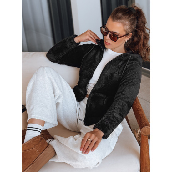 Moteriškas baltas džemperis su gobtuvu Alan